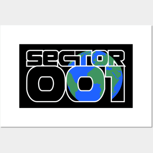 Sector 001 Earth birthday gift shirt geeks and nerds Posters and Art